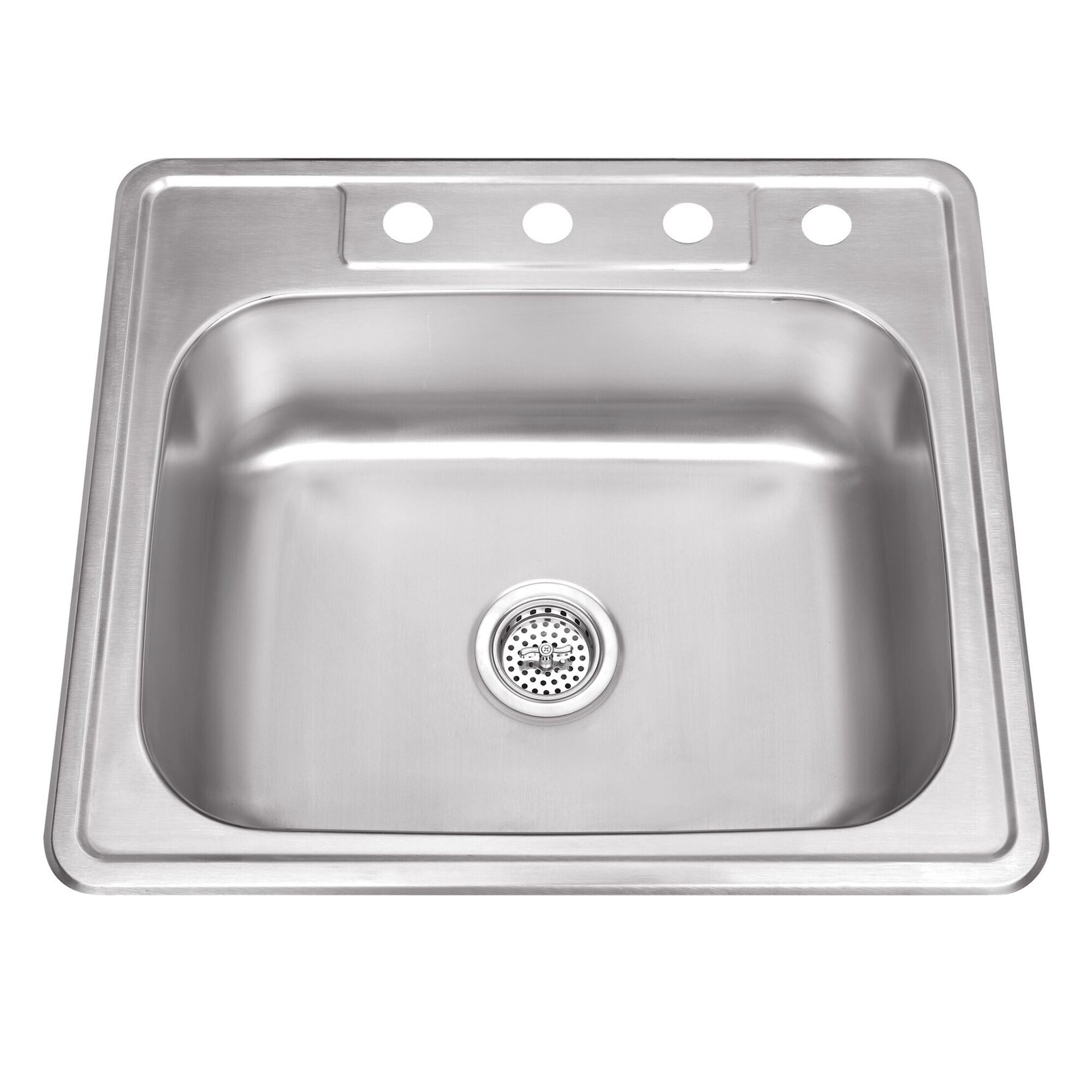 Shop Drop In 25 In Single Bowl Stainless Steel Kitchen Sink