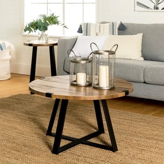 Round Coffee Tables Online At Our Best Living 31 Round Metal Wrap Coffee Table X