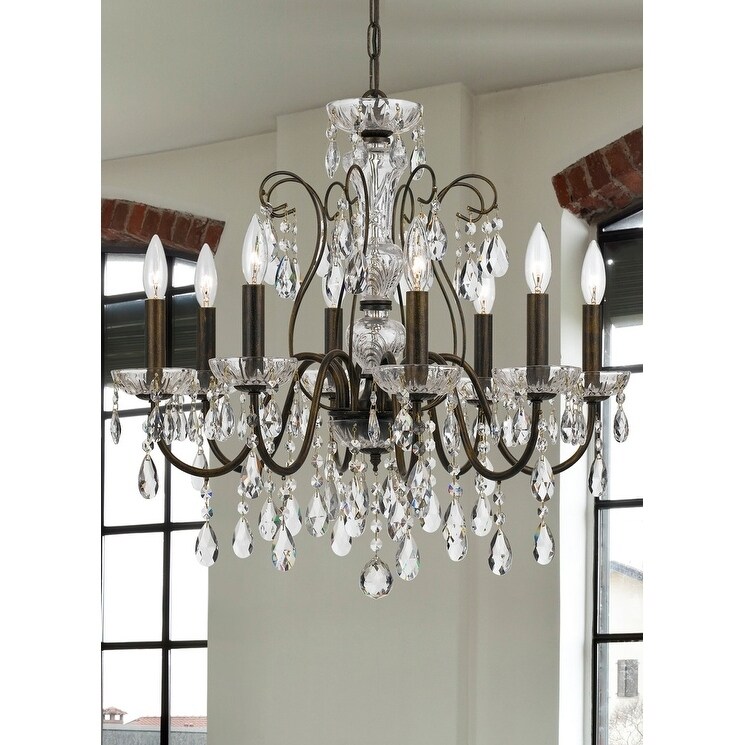 Traditional 8-light Bronze/Crystal Chandelier - Chandeliers For Bedrooms by Overstock.com