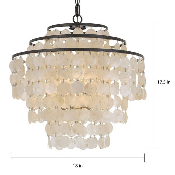 The Curated Nomad Rockdale 4 Light Capiz S Chandelier Capiz S Chandelier