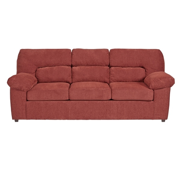 Progressive Duke Red Chenille Sofa Free Shipping Today Progressive Duke Red Chenille Sofa