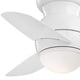 preview thumbnail 3 of 3, Minka Aire Spacesaver White 3 Blade 26 Inch LED Ceiling Fan