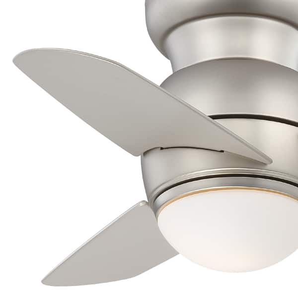 Shop Spacesaver Led Ceiling Fan In Brushed Steel Finish W