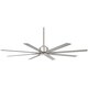 preview thumbnail 1 of 3, Minka Aire Xtreme H2O Brushed Nickel 8 Blade 65 Inch Ceiling Fan