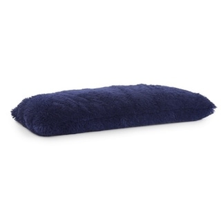 Polar Pouf - Body Style / Navy , Faux Fur Floor Pouf with Poly Fill