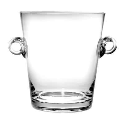 Majestic Gifts European High Quality Glass Ice Bucket/ Wine Cooler W/ 2 Handles-7.25" Height