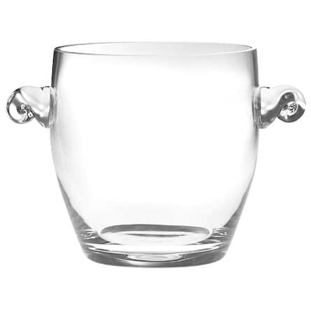 Majestic Gifts European High Quality Glass Ice Bucket/ Wine Cooler W/ 2 Handles-7" Height