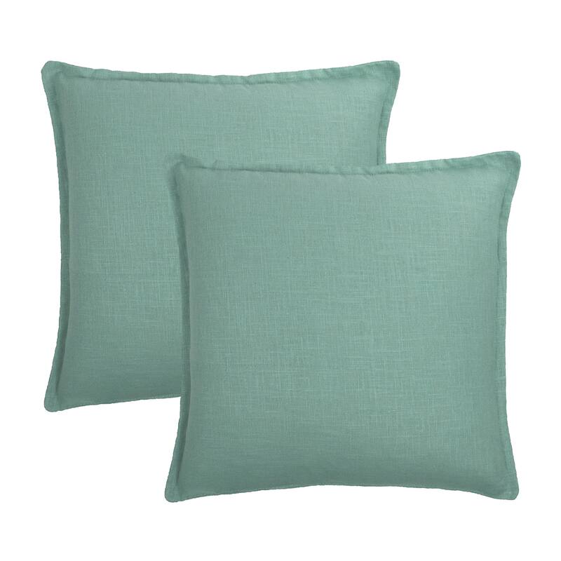 Sherry Kline Frisco Linen Mint Reversible 20-inch Decorative pillow (set of 2)