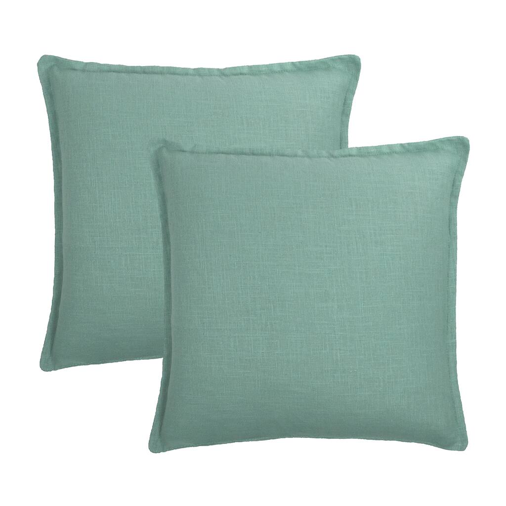 Sherry Kline Frisco Linen Mint Reversible 20-inch Decorative pillow (set of 2)