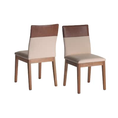 Manhattan Comfort Duke Faux Leather Upholstered Dining Room Chair Set of 2