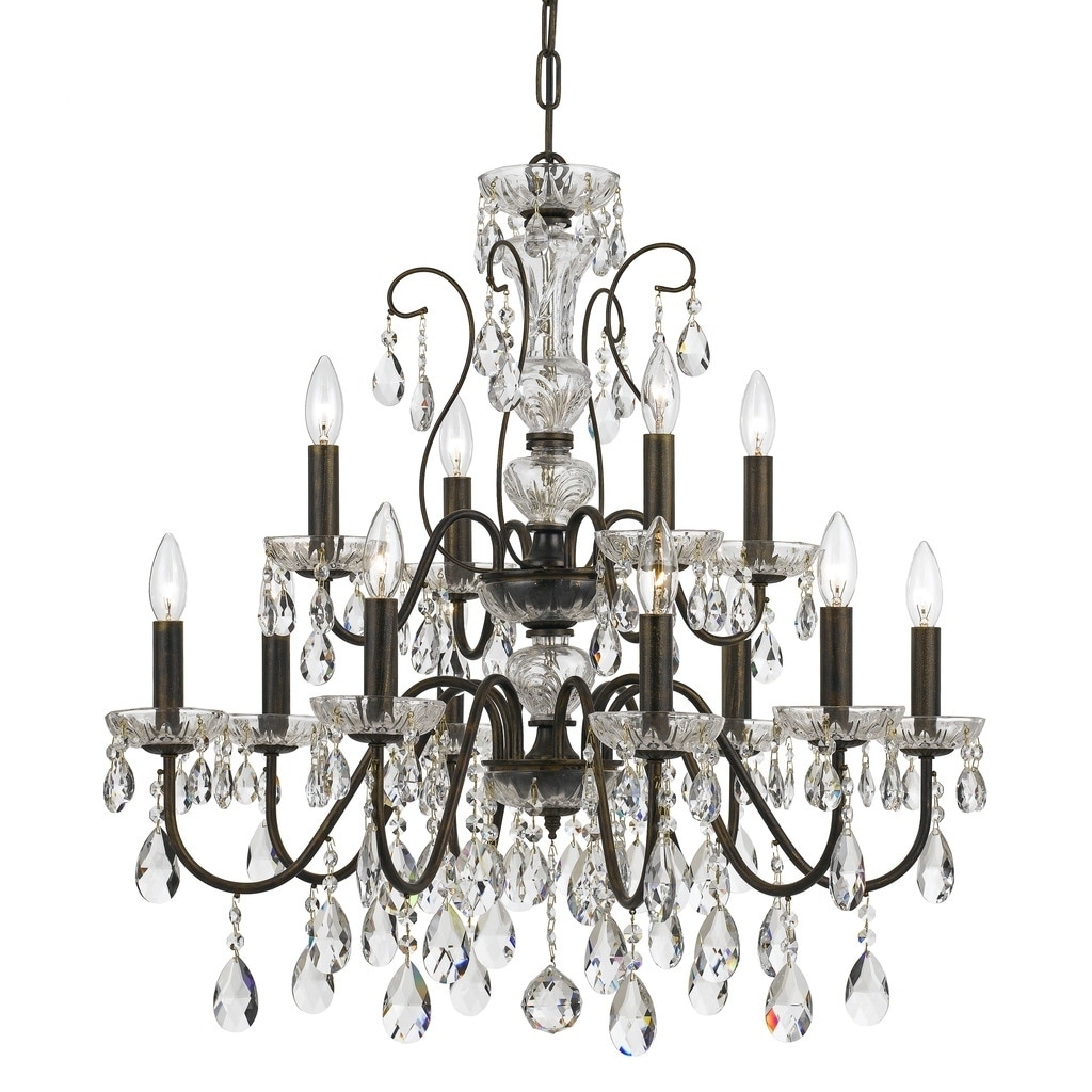 Gracewood Hollow Byzantium Traditional 12-light Bronze Chandelier - Chandeliers For Bedrooms by Overstock.com
