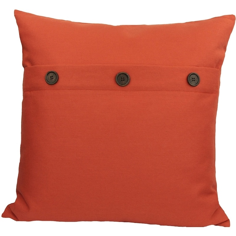 Solid Color with Buttons-2020 Pillow-Feather-Fuchsia