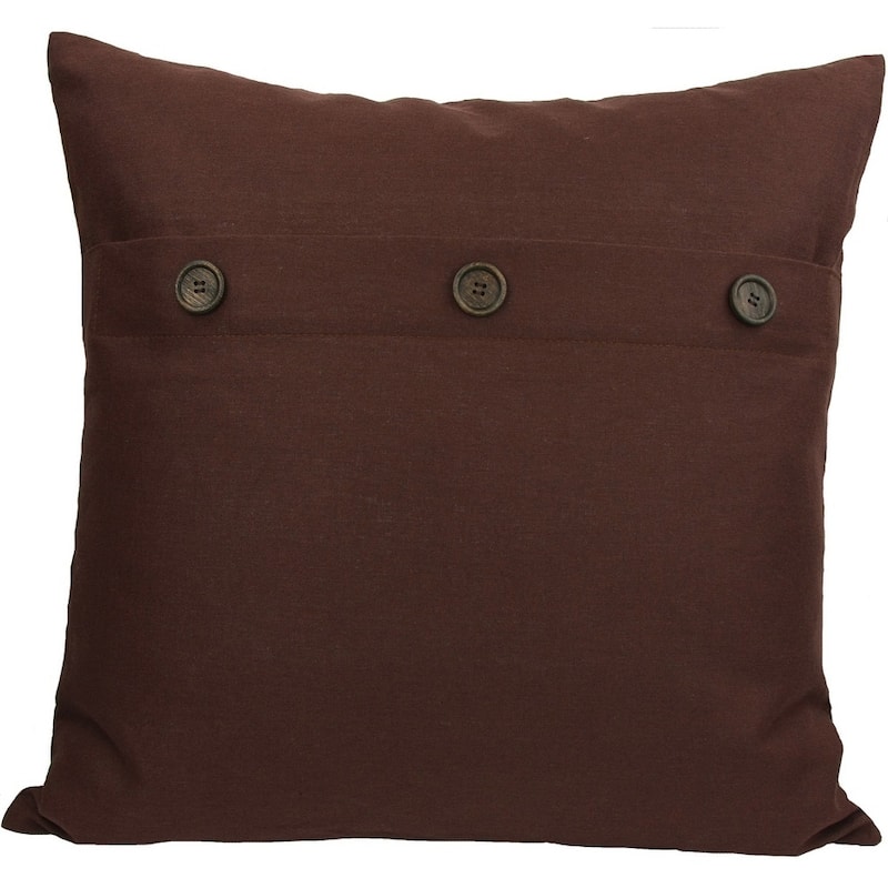 Solid Color with Buttons-2020 Pillow-Feather-Fuchsia