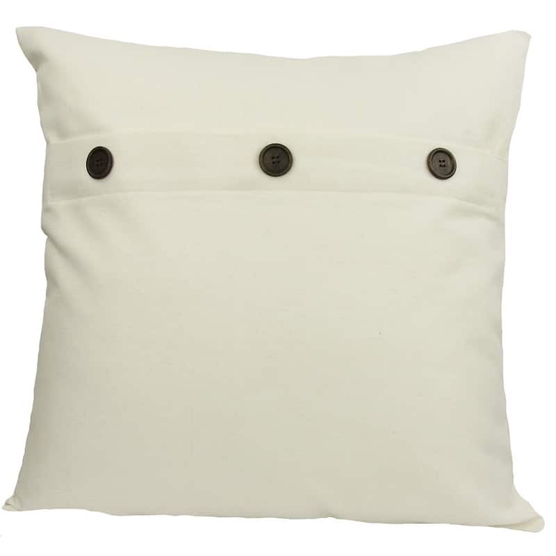 Solid Color with Buttons-2020 Pillow-Feather-Fuchsia