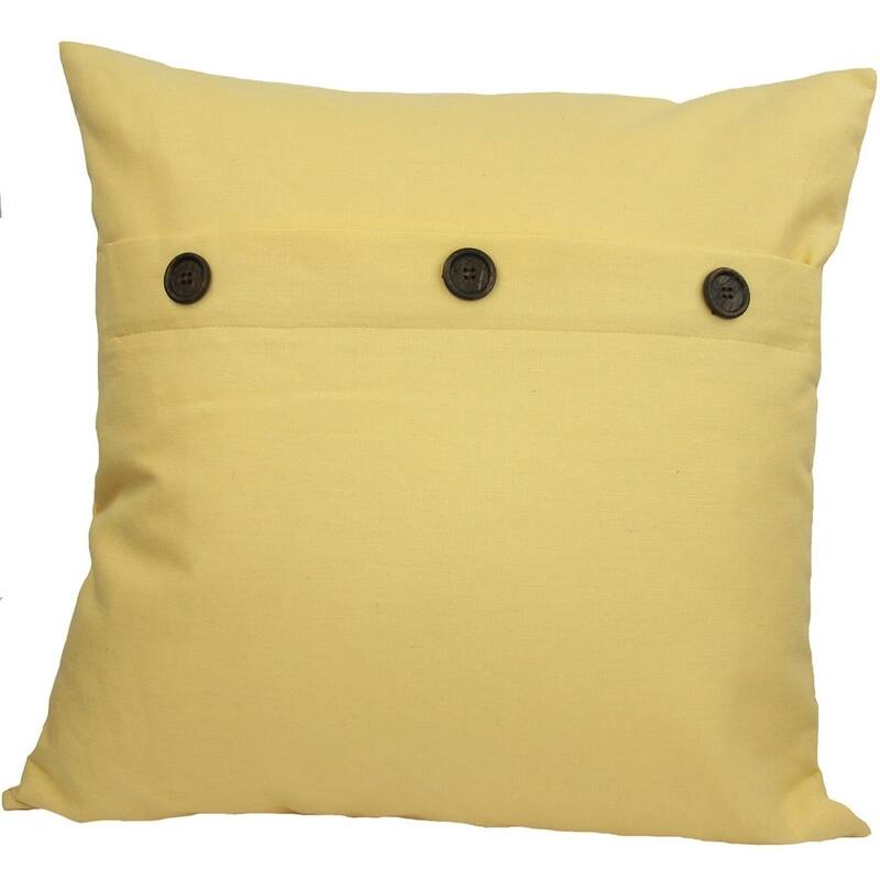 Solid Color with Buttons-2020 Pillow-Feather-Fuchsia