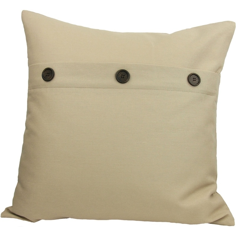 Solid Color with Buttons-2020 Pillow-Feather-Fuchsia