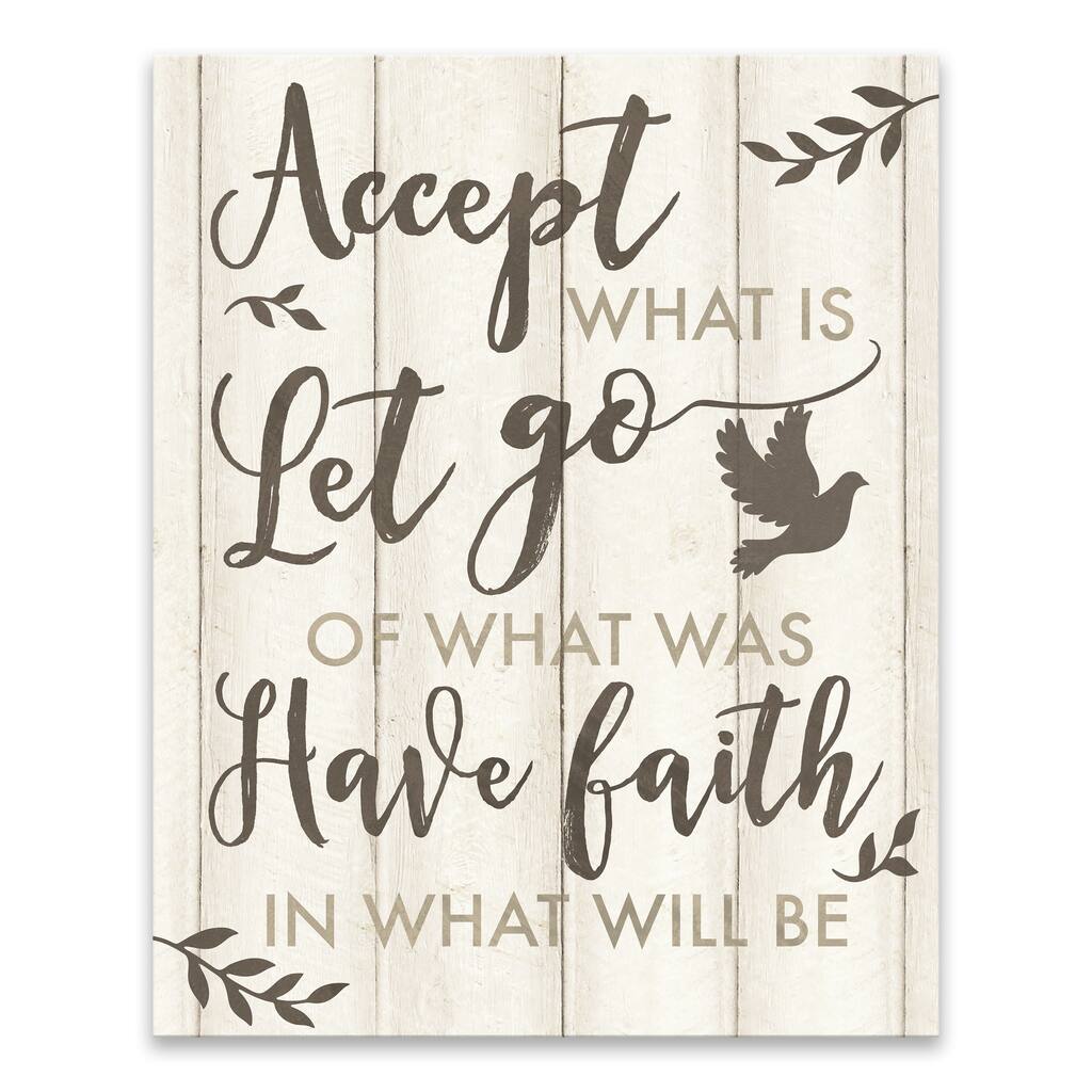 "Accept What Is" Printed Canvas - 16W x 20H x 1.25D - Multi-color