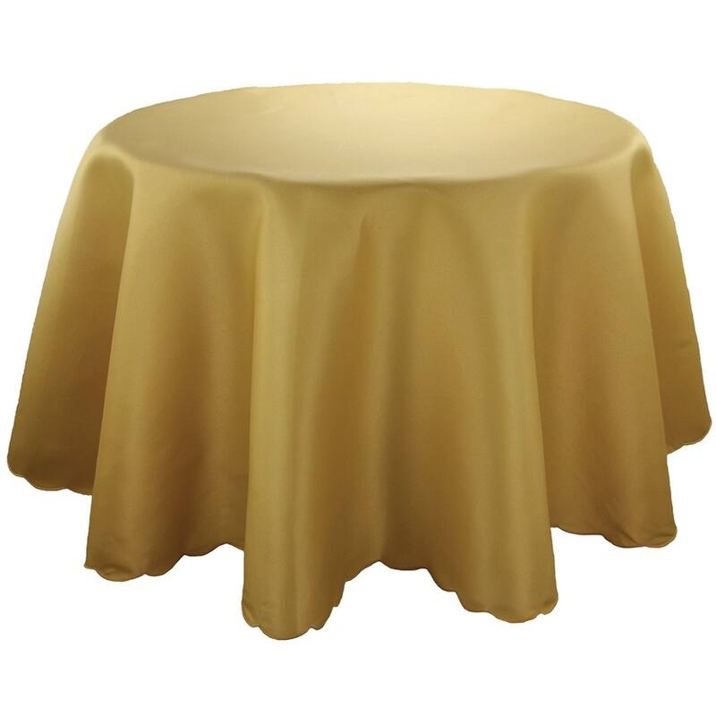 Samantha Round Solid Color Tablecloth, 70-Inch, Red