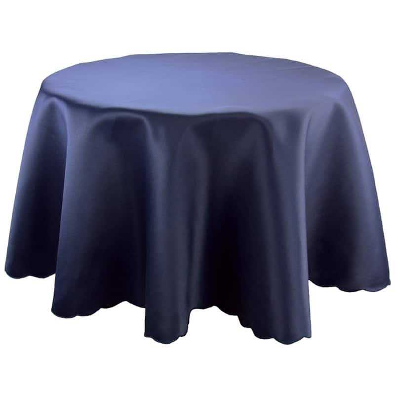 Samantha Round Solid Color Tablecloth, 70-Inch, Red
