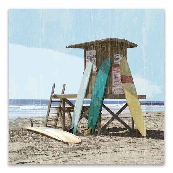 "Surfboards 2" Printed Canvas - 35W x 35H x 1.5D - Multi-color
