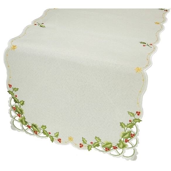 Winter Berry Collection Christmas Table Runner, 15 by 54-Inch