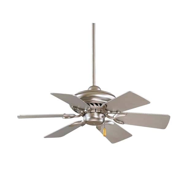 Supra 32 Ceiling Fan In Brushed Steel Finish W Silver Ceiling Fan In Brushed Steel Finish