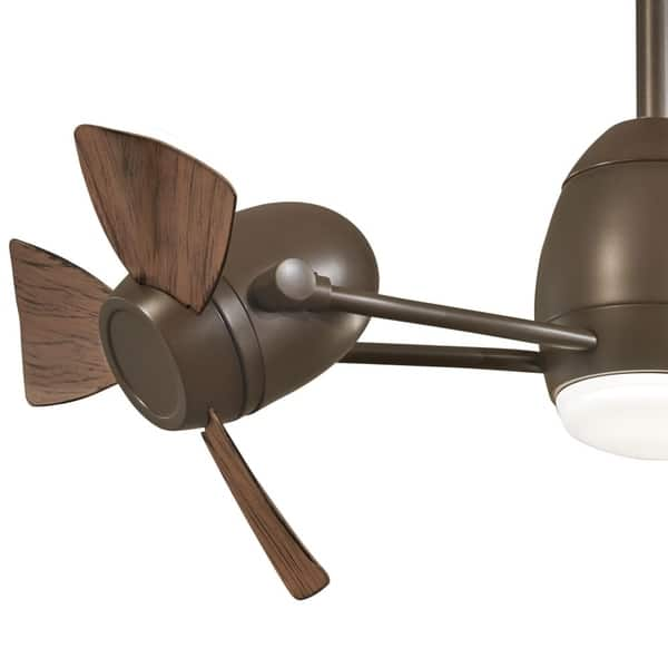 Shop Cage Free Gyro Led Ceiling Fan In Oil Rubbed Bronze Finish W