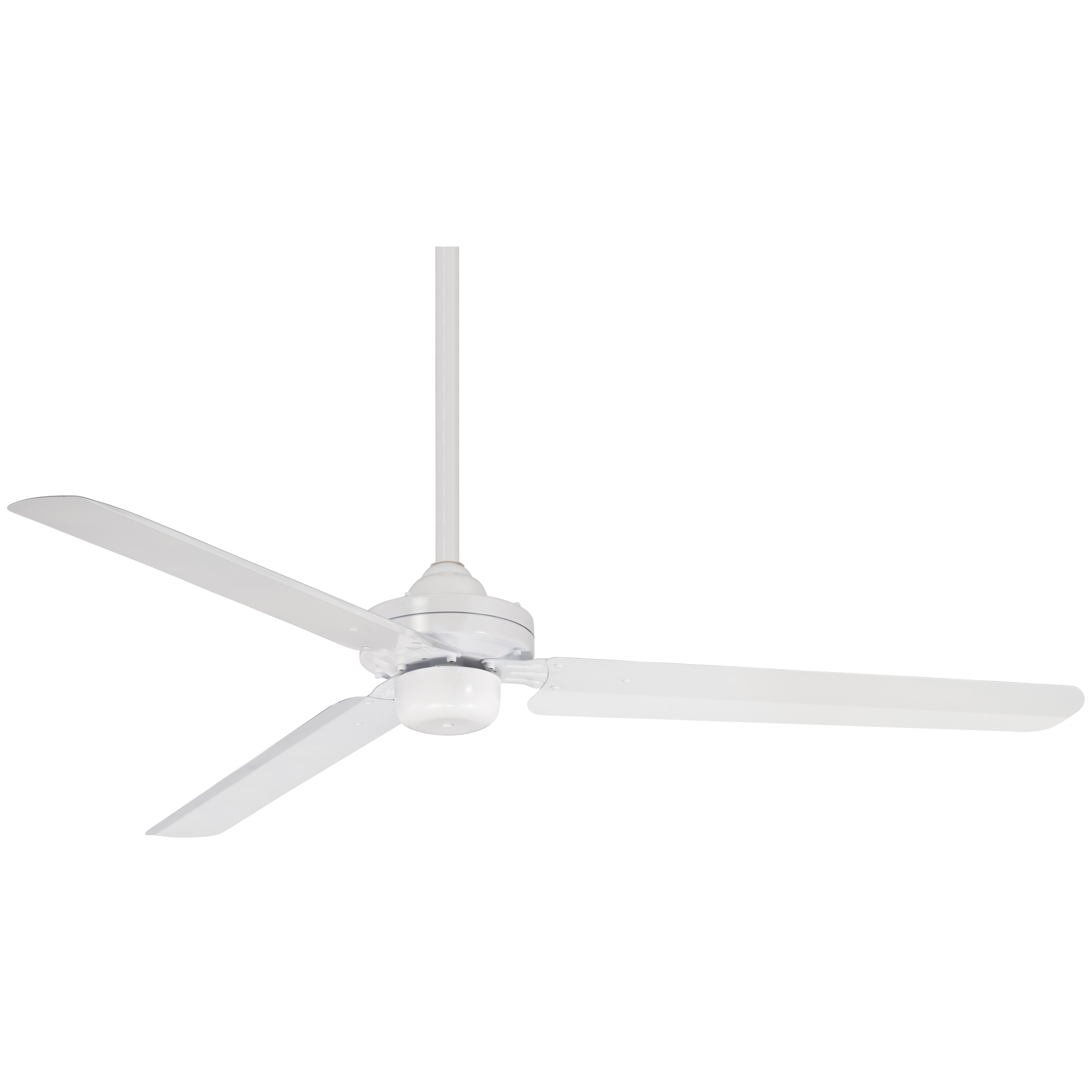 Steal Ceiling Fan In Flat White Finish W Flat White Blades By Minka Aire