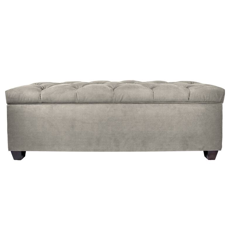 SOLE SECRET DUO Diamond Tufted Linen & Shoe Storage Bench - OBSESSION