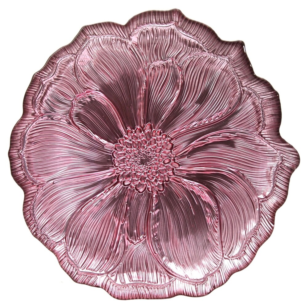 Red Pomegranate Pansy Side Plate Two Tone Purple 8.5-Inch