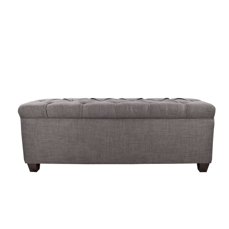 SOLE SECRET DUO Diamond Tufted Linen & Shoe Storage Bench - HTM100
