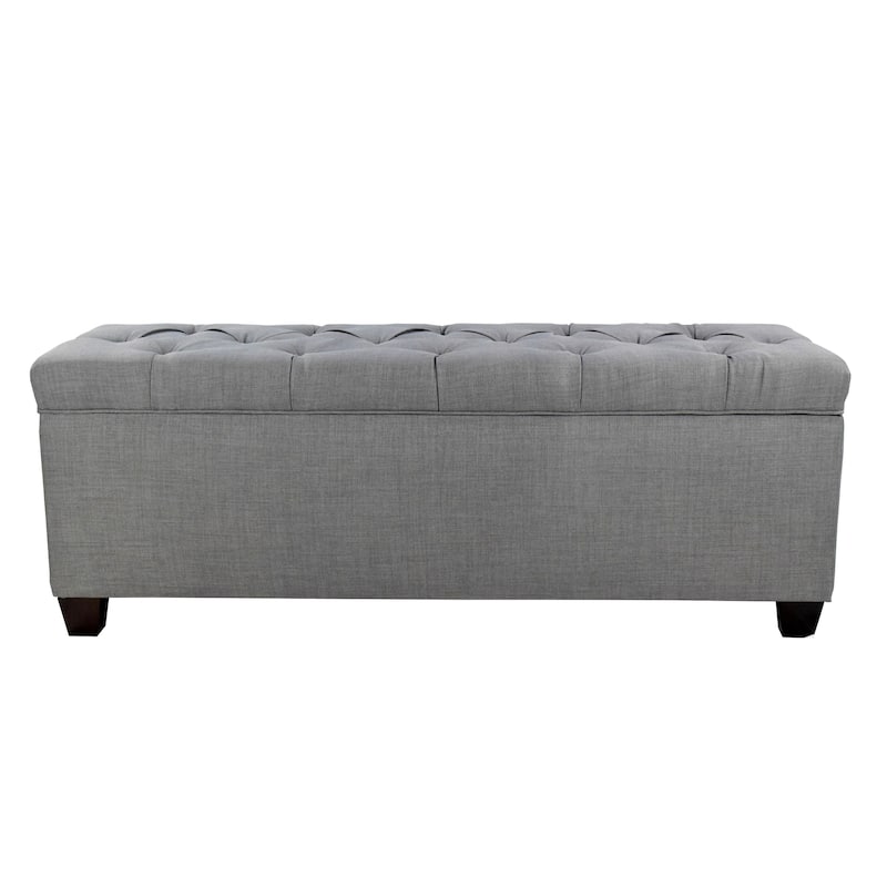 SOLE SECRET DUO Diamond Tufted Linen & Shoe Storage Bench - HTM100