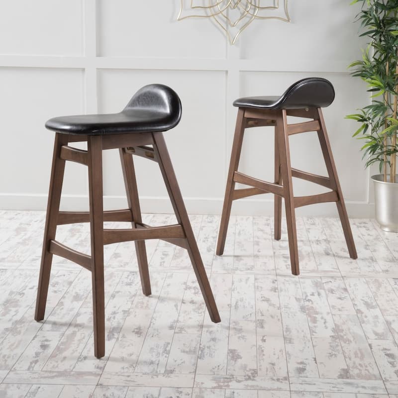 Carson Carrington Viborg 35-inch Wood Finish Bar Stool (Set of 2) by Christopher Knight Home