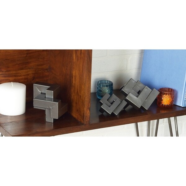 Porch & Den Villa Grey Metal Sculpture (Set of 3)