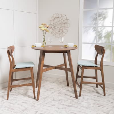 Carson Carrington Lund 3-piece Wood Counter-height Round Dining Set