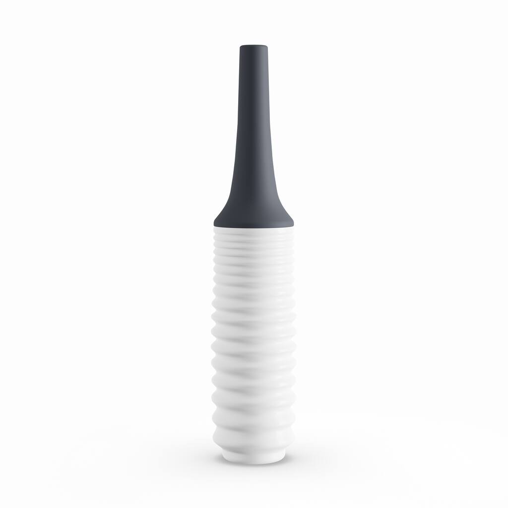 Carson Carrington Alavus Ceramic White and Grey High Vase