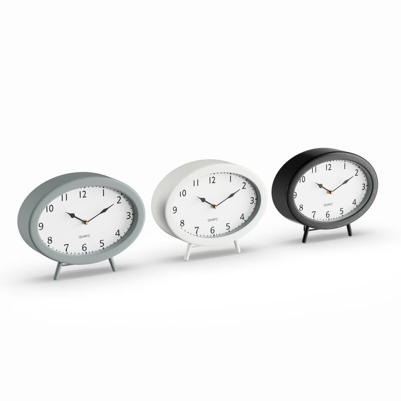 Black Metal Decorative Clock (Set of 3)
