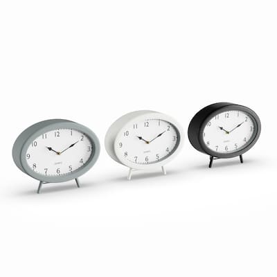 Black Metal Decorative Clock (Set of 3)