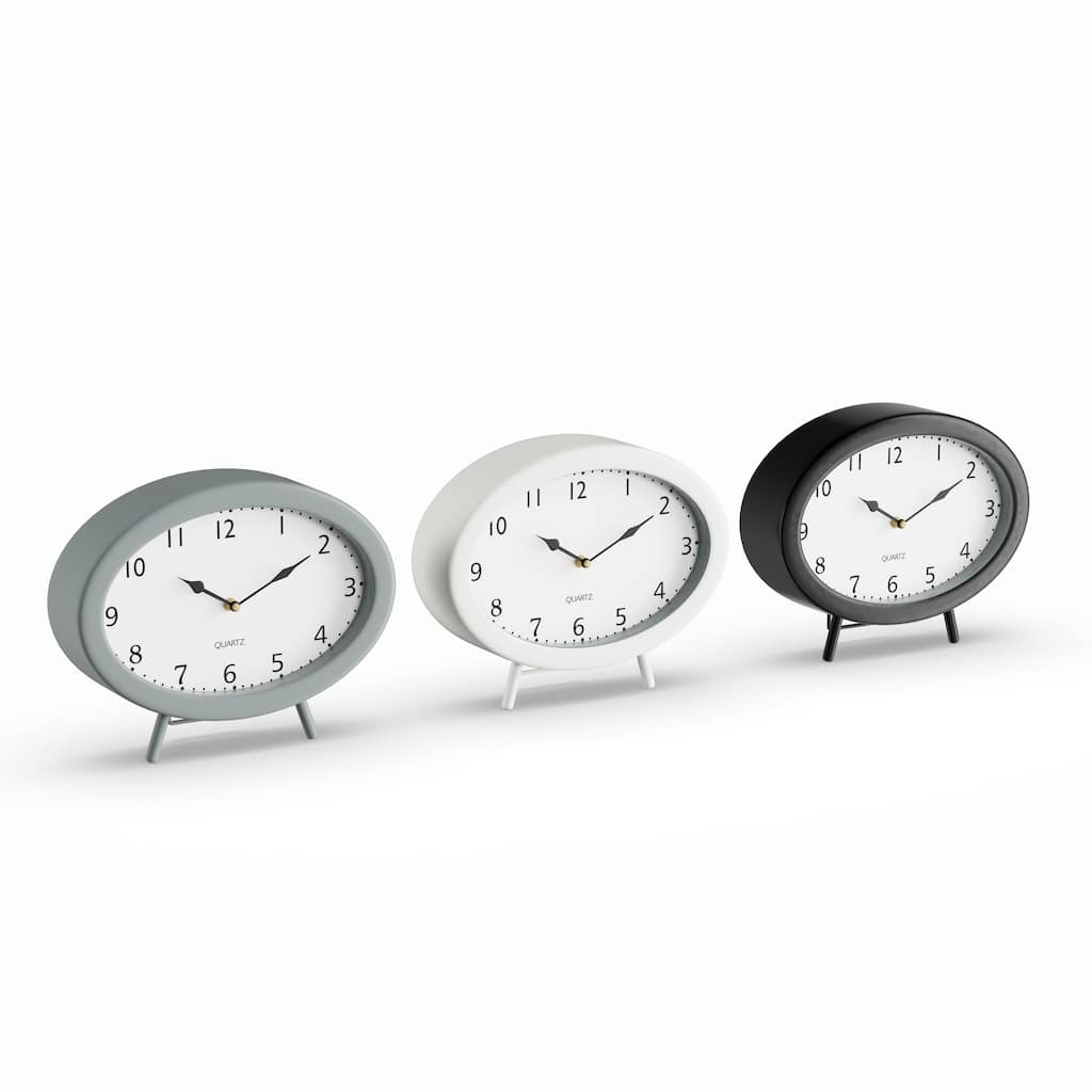 Black Metal Decorative Clock (Set of 3)