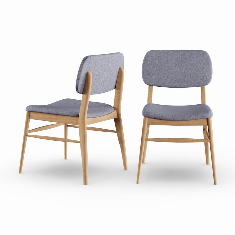 Christopher Knight Home Carson Kemi Mid-Century Dining Chair (Set of 2) - grey + oak
