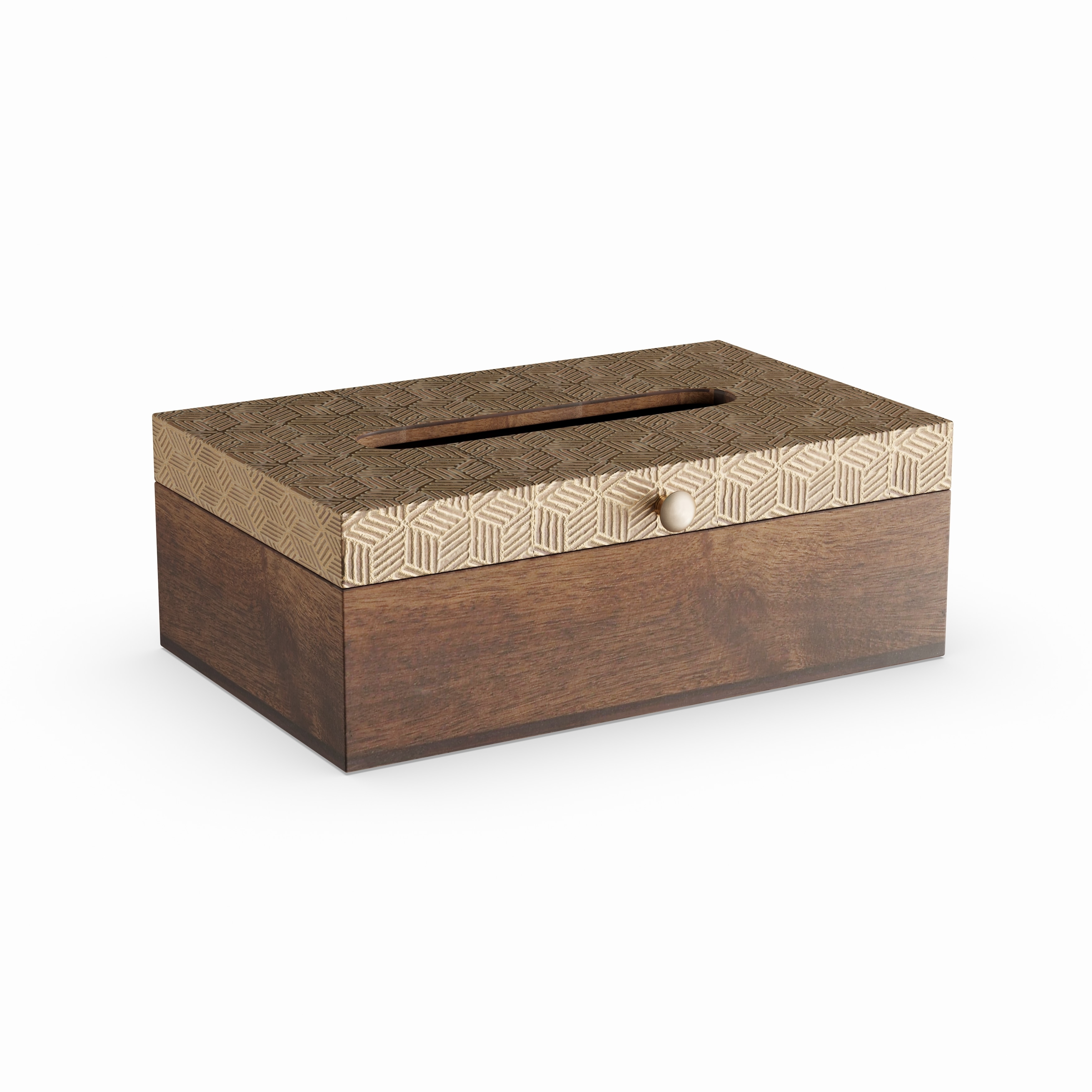 brass tissue box