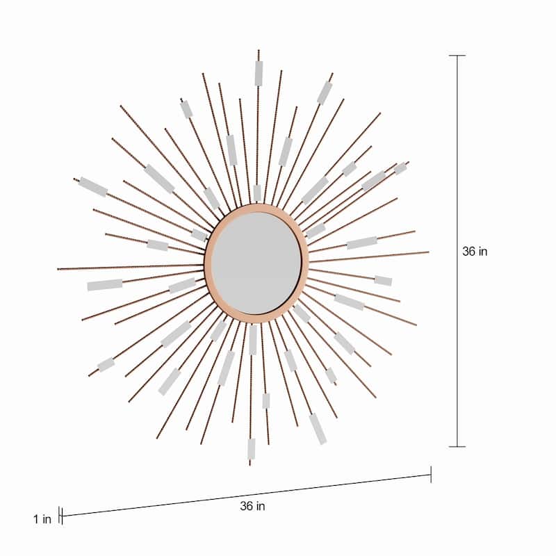 SEI Furniture Alavus Starburst Mirrored Wall Sculpture