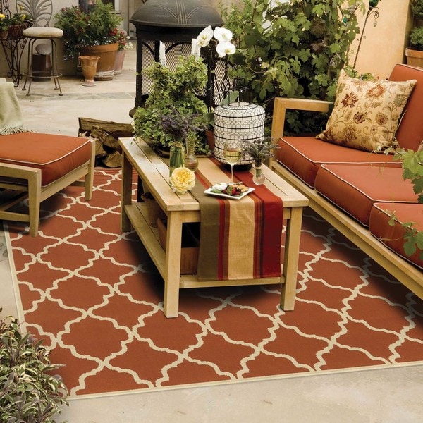 Carson Carrington Landskrona Indoor/ Outdoor Lattice Rug - 3'7 x 5'6