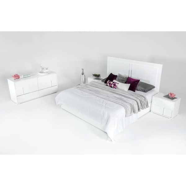 Shop Modrest Nicla Italian White Queen Bedroom Set Free