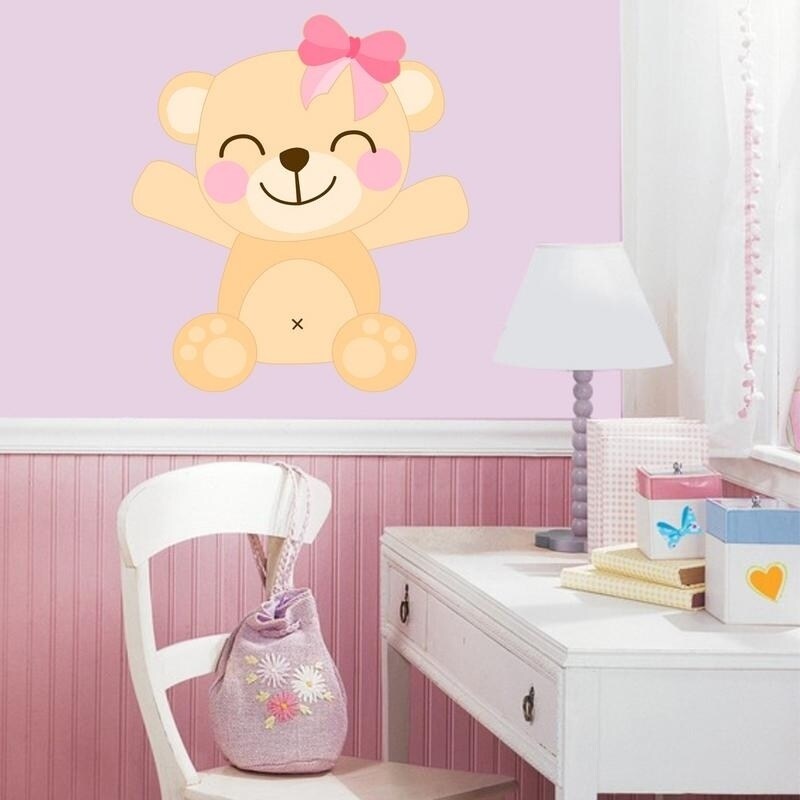 teddy bear wallpaper nursery