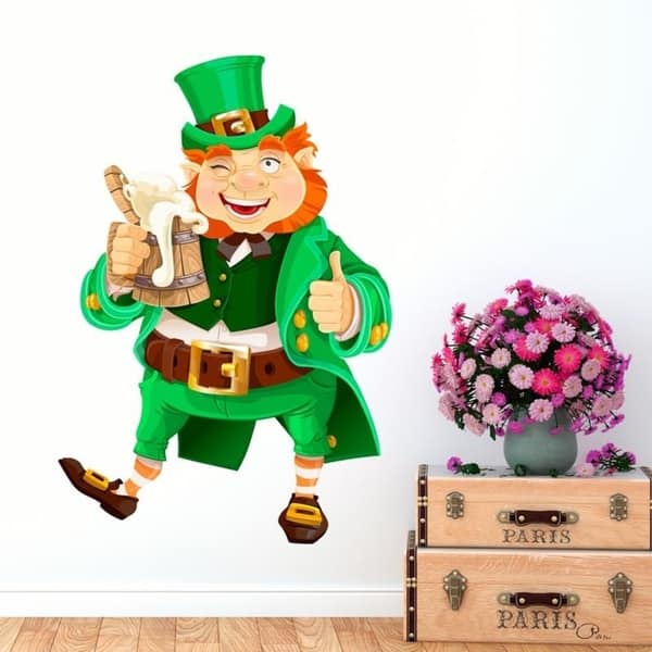 Shop Black Friday Deals On Leprechaun Irish Holiday Full Color Wall Decal Sticker K 1052 Frst Size 52 X65 Overstock 21251283