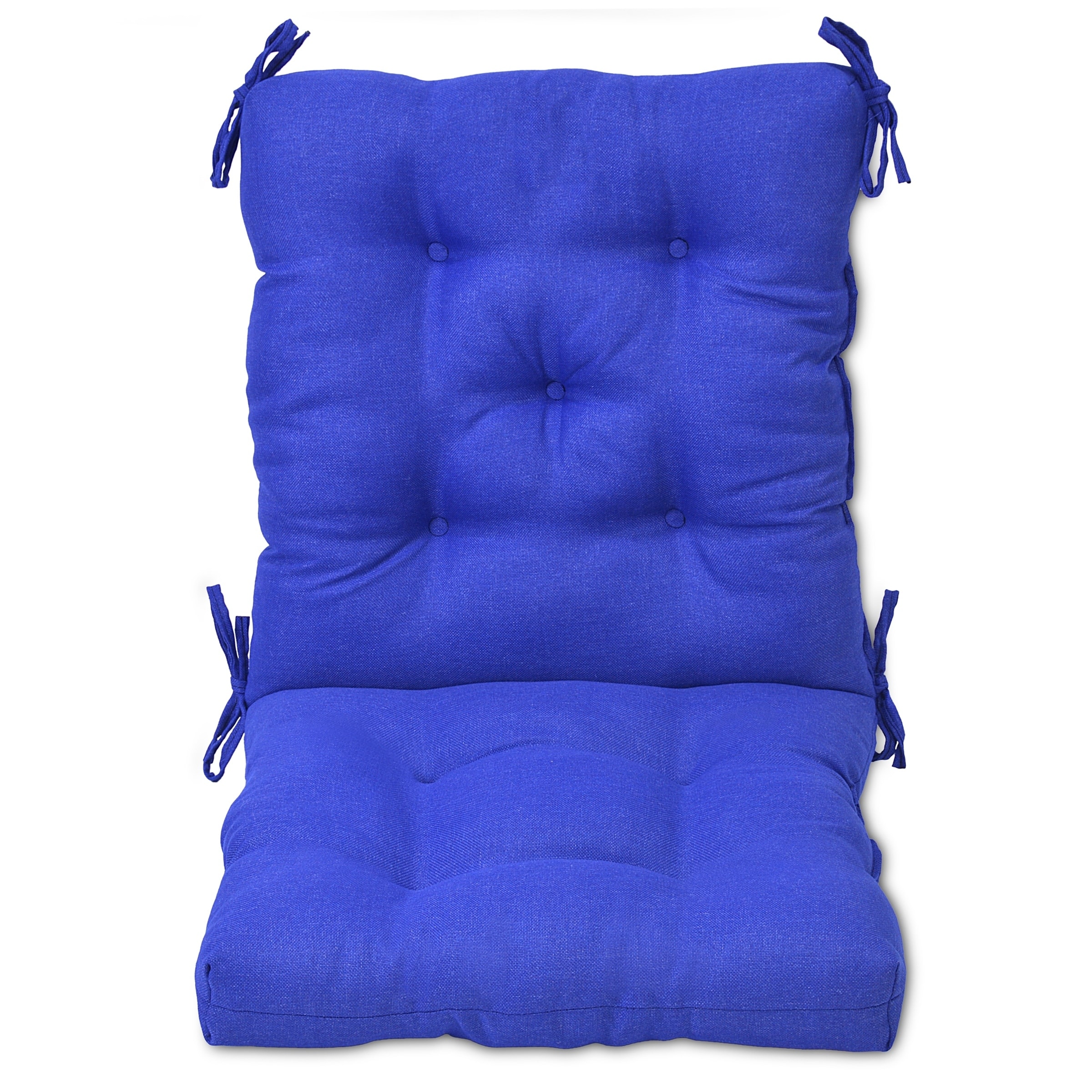 BLISSWALK Patio Chair Cushion for Adirondack High Back Tufted Seat Chair  Cushion Outdoor 48 in. x 21 in. x 4 in. Blue WGB09 - The Home Depot