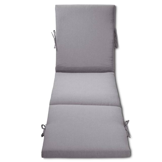 Decor Therapy Outdoor Patio Chaise Lounge Cushion - gray