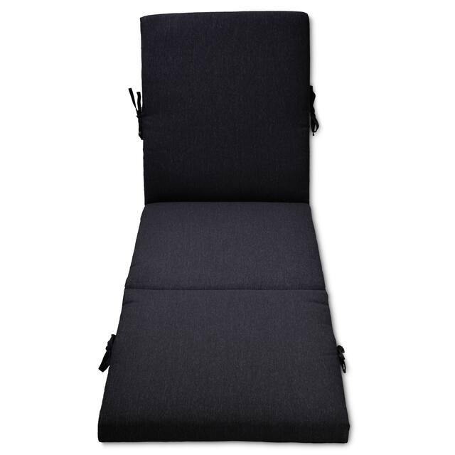 Decor Therapy Outdoor Patio Chaise Lounge Cushion - Black