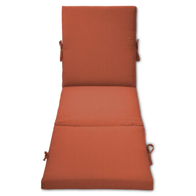 Decor Therapy Outdoor Patio Chaise Lounge Cushion - Orange